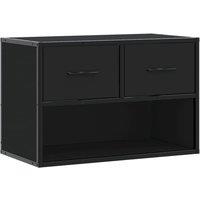 Berkfield Home TV Cabinet Black 60x31x39.5 cm Engineered Wood & Metal