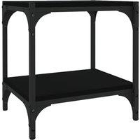 Berkfield Home TV Cabinet Black 40x33x41 cm Engineered Wood & Steel | Size: 40 x 33 x 41 cm