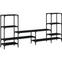 Berkfield Home TV Cabinet Black 206.5x28.5x95 cm Engineered Wood