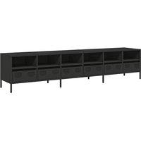 Berkfield Home TV Cabinet Black 202x39x43.5 cm Cold-rolled Steel