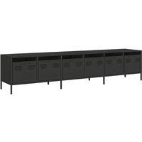 Berkfield Home TV Cabinet Black 202x39x43.5 cm Cold-rolled Steel