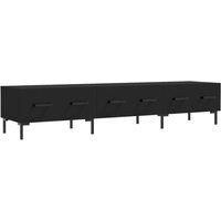 Berkfield Home TV Cabinet Black 150x36x30 cm Engineered Wood | Size: 150 x 36 x 30 cm