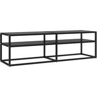 Berkfield Home TV Cabinet Black 140x40x40.5 cm Tempered Glass