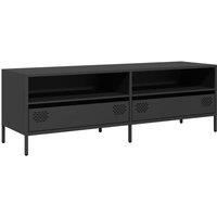 Berkfield Home TV Cabinet Black 135x39x43.5 cm Cold-rolled Steel