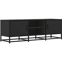 Berkfield Home TV Cabinet Black 120x35x41 cm Engineered Wood & Metal | Size: 120 x 35 x 41 cm