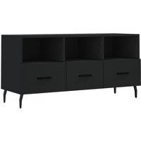 Berkfield Home TV Cabinet Black 102x36x50 cm Engineered Wood | Size: 102 x 36 x 50 cm