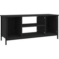 Berkfield Home TV Cabinet Black 102x35x45 cm Engineered Wood | Size: 102 x 35 x 45 cm
