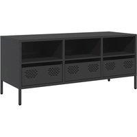 Berkfield Home TV Cabinet Black 101.5x39x43.5 cm Cold-rolled Steel