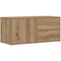 Berkfield Home TV Cabinet Artisan Oak 80x34x35.5 cm Engineered Wood in Brown