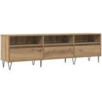 Berkfield Home TV Cabinet Artisan Oak 150x30x44.5 cm Engineered Wood in Brown