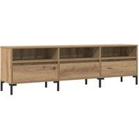 Berkfield Home TV Cabinet Artisan Oak 150x30x44.5 cm Engineered Wood in Brown