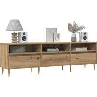 Berkfield Home TV Cabinet Artisan Oak 150x30x44.5 cm Engineered Wood in Brown