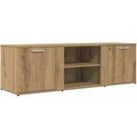 Berkfield Home TV Cabinet Artisan Oak 120x34x37 cm Engineered Wood in Brown | Size: 120 x 34 x 37 cm