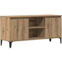Berkfield Home TV Cabinet Artisan Oak 102x35x50 cm Engineered Wood in Brown | Size: 102 x 35 x 50 cm