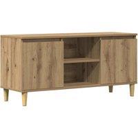 Berkfield Home TV Cabinet Artisan Oak 102x35x50 cm Engineered Wood in Brown | Size: 102 x 35 x 50 cm