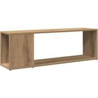 Berkfield Home TV Cabinet Artisan Oak 100x24x32 cm Engineered Wood in Brown | Size: 100 x 24 x 32 cm