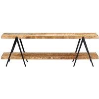 Berkfield Home TV Cabinet 160x40x50 cm Solid Mango Wood in Brown | Size: 160 x 40 x 50 cm