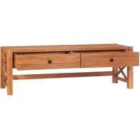 Berkfield Home TV Cabinet 140x40x45 cm Teak Wood in Brown | Size: 140 x 40 x 45 cm