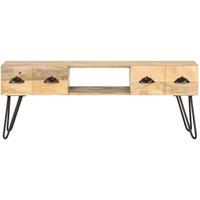 Berkfield Home TV Cabinet 120x35x45 cm Solid Mango Wood in Brown | Size: 120 x 35 x 45 cm