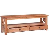 Berkfield Home TV Cabinet 120x30x40 cm Solid Mahogany Wood in Brown | Size: 120 x 30 x 40 cm