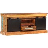 Berkfield Home TV Cabinet 110x30x45 cm Solid Reclaimed Wood in Brown | Size: 110 x 30 x 45 cm