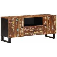 Berkfield Home TV Cabinet 105x33.5x46 cm Solid Wood Reclaimed&Engineered Wood in Brown