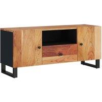 Berkfield Home TV Cabinet 105x33.5x46 cm Solid Wood Acacia&Engineered Wood in Brown