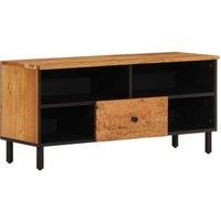 Berkfield Home TV Cabinet 100x33x46 cm Solid Wood Acacia in Brown | Size: 100 x 33 x 46 cm