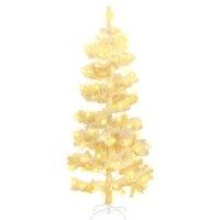 Berkfield Home Swirl Pre-lit Christmas Tree with Stand White 180 cm PVC