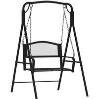 Berkfield Home Swing Bench 124 cm Black Steel
