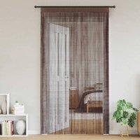 Berkfield Home String Curtains 2 pcs 140x250 cm Brown