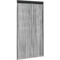 Berkfield Home String Curtains 2 pcs 140x250 cm Black