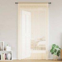 Berkfield Home String Curtains 2 pcs 100x250 cm Cream