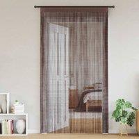Berkfield Home String Curtains 2 pcs 100x250 cm Brown