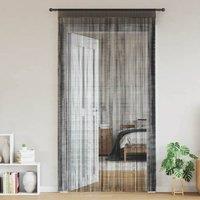 Berkfield Home String Curtains 2 pcs 100x250 cm Black