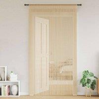 Berkfield Home String Curtains 2 pcs 100x250 cm Beige