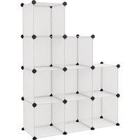 Berkfield Home Storage Cube Organiser with 9 Cubes Transparent PP in Clear