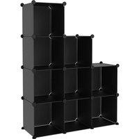 Berkfield Home Storage Cube Organiser with 9 Cubes Black PP