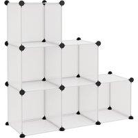 Berkfield Home Storage Cube Organiser with 6 Cubes Transparent PP in Clear