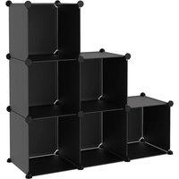Berkfield Home Storage Cube Organiser with 6 Cubes Black PP