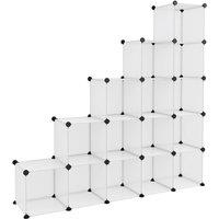 Berkfield Home Storage Cube Organiser with 15 Cubes Transparent PP in Clear