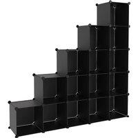 Berkfield Home Storage Cube Organiser with 15 Cubes Black PP