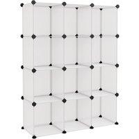 Berkfield Home Storage Cube Organiser with 12 Cubes Transparent PP in Clear