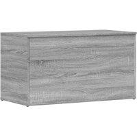 Berkfield Home Storage Chest Grey Sonoma 84x42x46 cm Engineered Wood | Size: 84 x 42 x 46 cm
