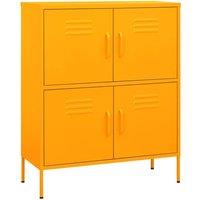 Berkfield Home Storage Cabinet Mustard Yellow 80x35x101.5 cm Steel