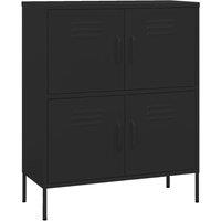 Berkfield Home Storage Cabinet Black 80x35x101.5 cm Steel