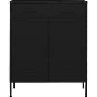 Berkfield Home Storage Cabinet Black 80x35x101.5 cm Steel