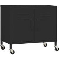 Berkfield Home Storage Cabinet Black 60x35x56 cm Steel | Size: 60 x 35 x 56 cm