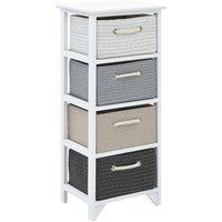 Berkfield Home Storage Cabinet 4 Drawers Wood in White