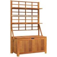 Berkfield Home Storage Box with Trellis 99x50x160 cm Solid Wood Acacia in Brown | Size: 99 x 50 x 160 cm